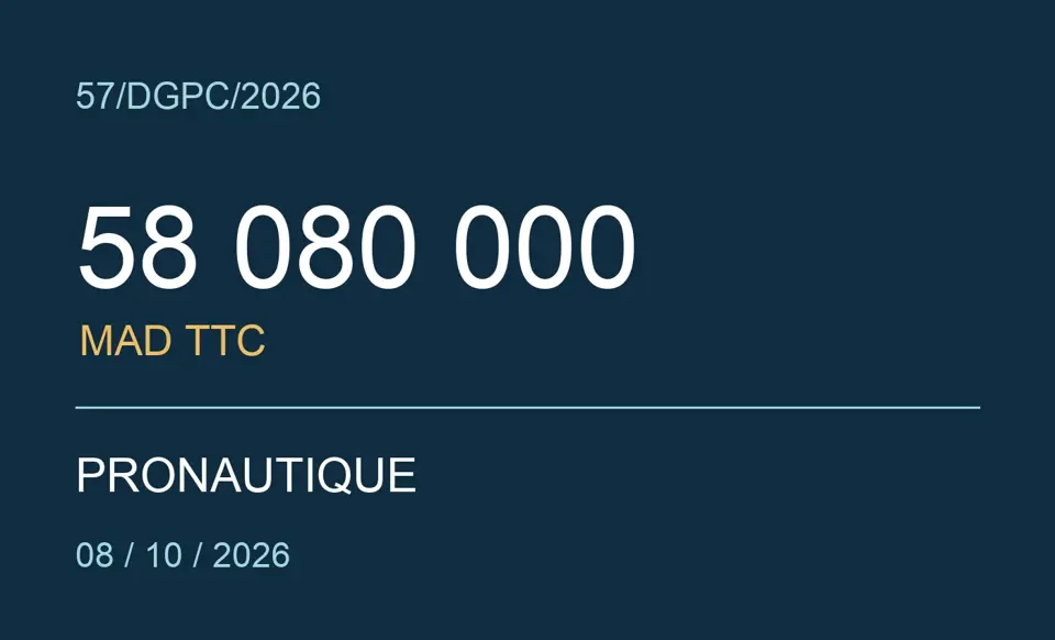 58 080 000 MAD TTC · 57/DGPC/2026