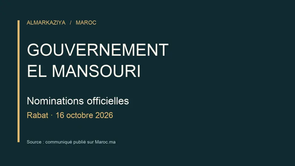 Governo El Mansouri: nomine ufficializzate a Rabat