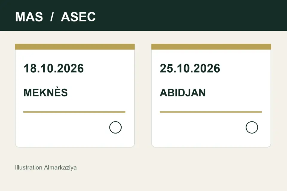 MAS-ASEC: first leg announced in Meknes on 18 October · Illustration Almarkaziya