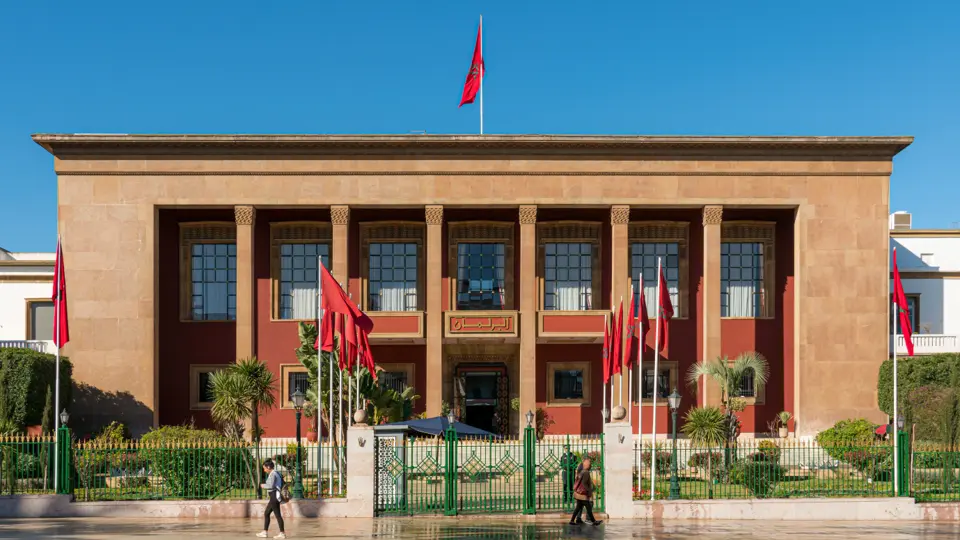 El Parlamento en Rabat, fotografiado el 9 de marzo de 2019. Imagen de archivo, convertida a WebP sin retoques.