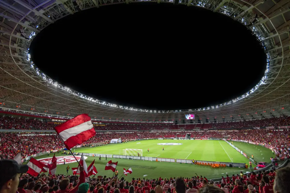 Football stadium in Brazil at night, illustrative photograph unrelated to a CAF match.