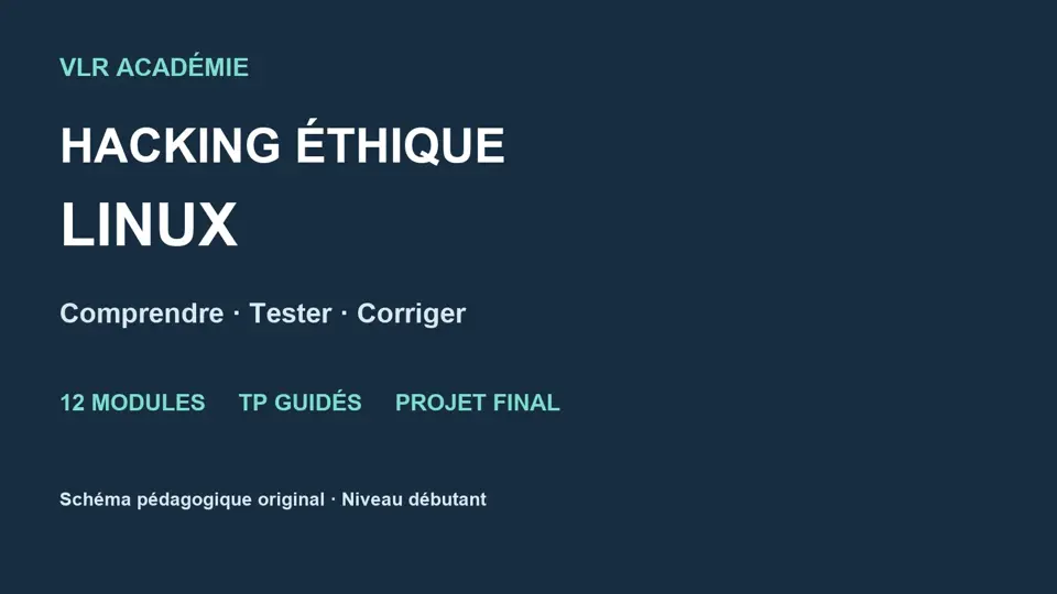 Illustration du parcours Hacking éthique : les bases complètes sur Linux