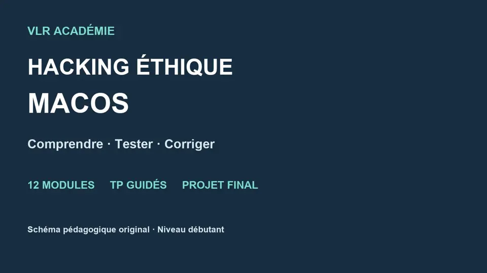 Illustration du parcours Hacking éthique : les bases complètes sur macOS