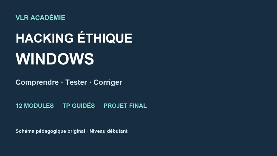 Illustration du parcours Hacking éthique : les bases complètes sur Windows