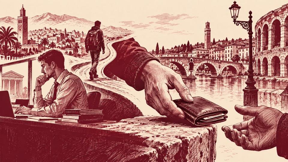 Ilustración simbólica para : Verona: el gesto de Jawad Khouya revela una trayectoria migratoria