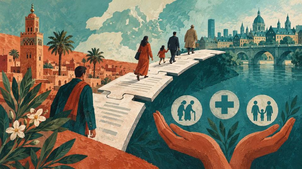 Symbolische Illustration zu : Sozialschutz der Auslandsmarokkaner: Prüfung von Abkommen angekündigt