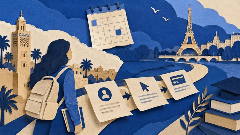 Illustrazione simbolica per : Studiare in Francia: preparare la campagna aperta in Marocco